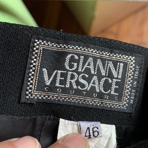 Versace Black wool skirt Size 46